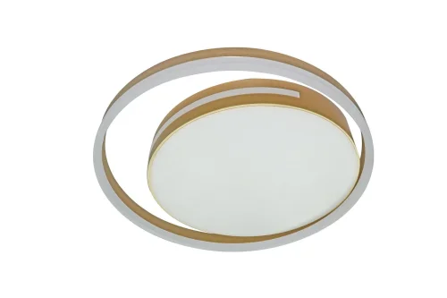 Люстра потолочная с пультом LED LAMPS 81304 Natali Kovaltseva золотая на 1 лампу, основание золотое в стиле хай-тек с пультом кольца фото 6
